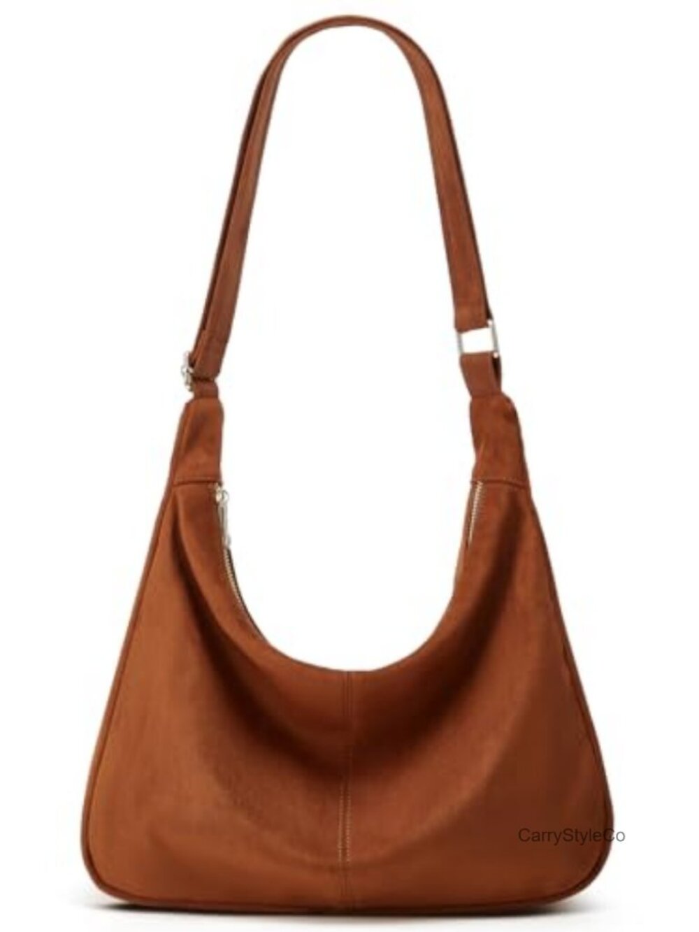 Slouchy Suede Hobo Bag Women's Underarm Shoulder Crossbody Purse